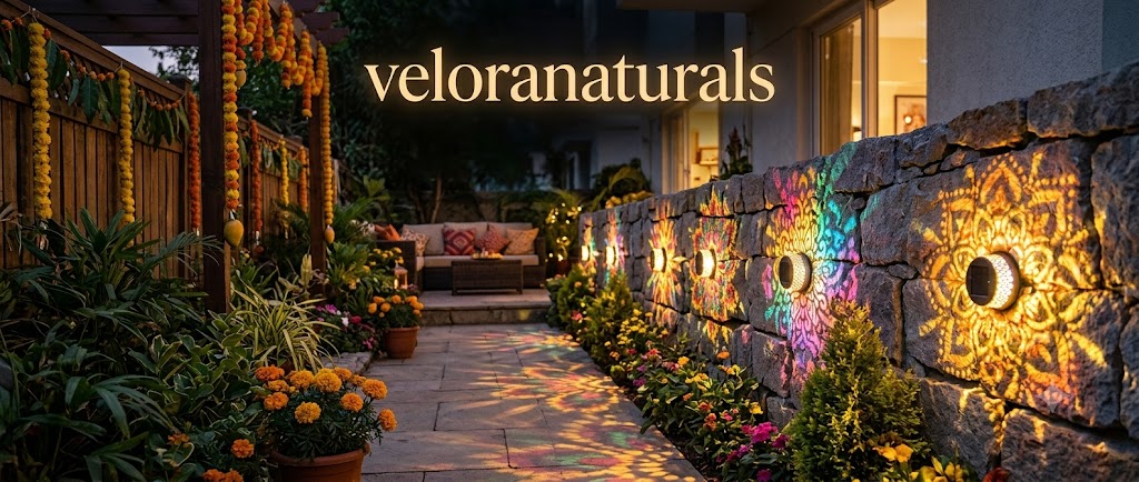 veloranaturals Multi-Color Solar Mandala Wall & Fence Lights