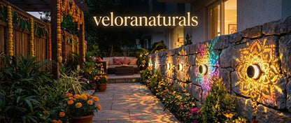 veloranaturals Multi-Color Solar Mandala Wall & Fence Lights