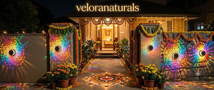 veloranaturals Multi-Color Solar Mandala Wall & Fence Lights